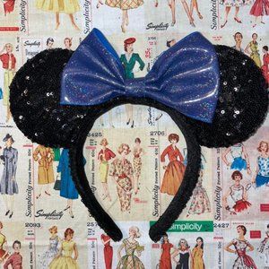 *SOLD* MINNIE MOUSE DISNEY EARS GLITTER W/ PURPLE